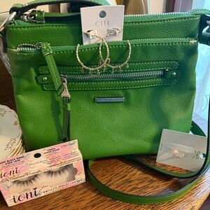 Dana Buchman Green Crossbody Bag bundle- Bag EUC-